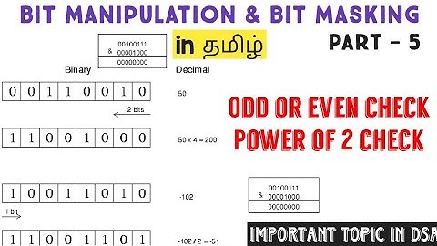 Bit Manipulation Series | Data structures and algorithms in tamil | Programming in tamil | தமிழ்