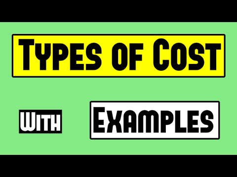 Types of costs in accounting | Management Accounting