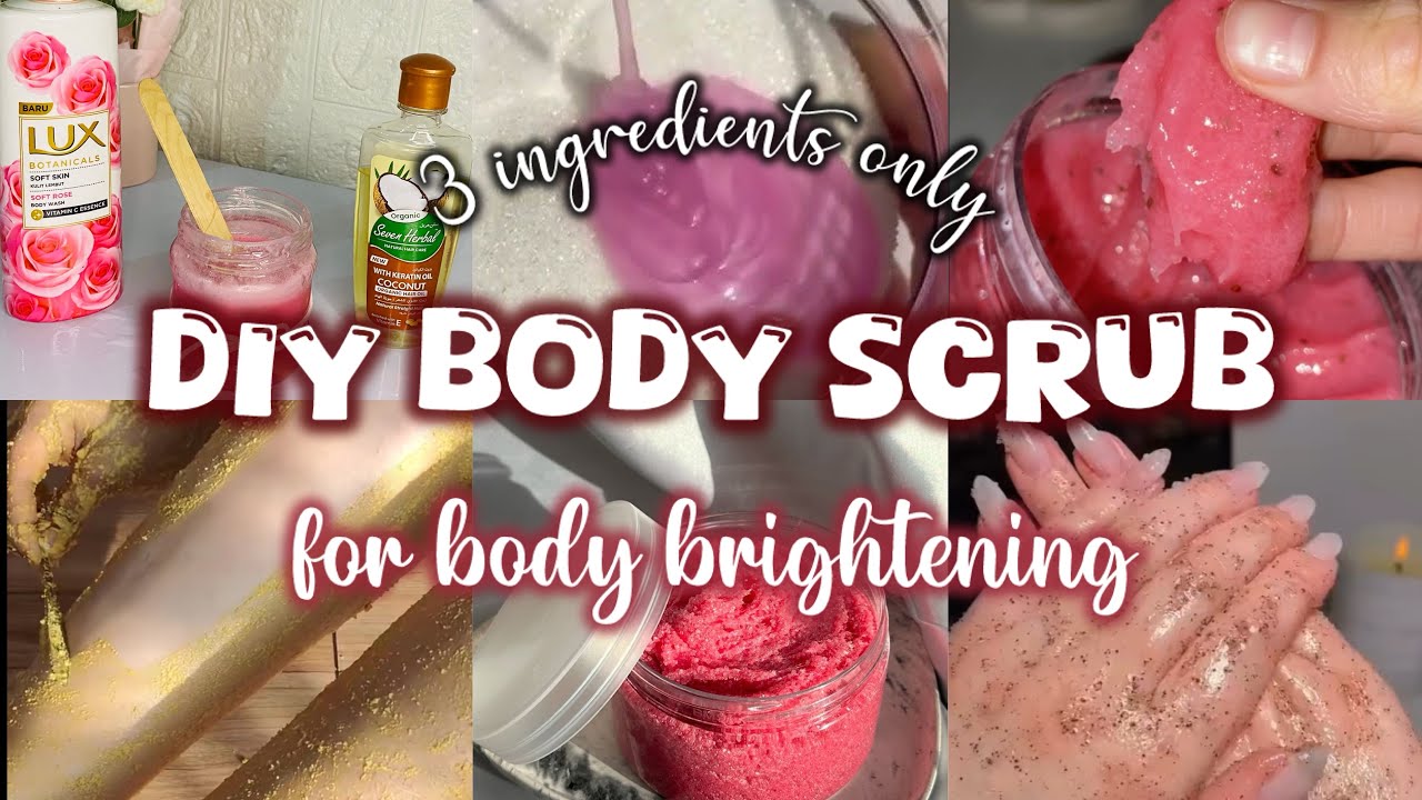 DIY Body Scrub for Glowing Skin✨| Brightening Scrub with 3 Ingredients