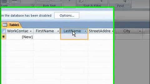 36 Rearrange Columns in Access 2007