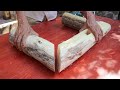 Woodworking Skills Are Extremely Skillful // Build A Large Dining Table Out Ofmonolithic Tree Stumps