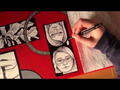 Drawing Time Lapse - Girlhood in Suburbia
