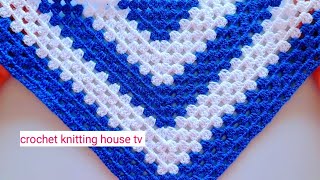 crochet châle triangulaire facile pour débutants/comment crocheter un triangle de granny rapide