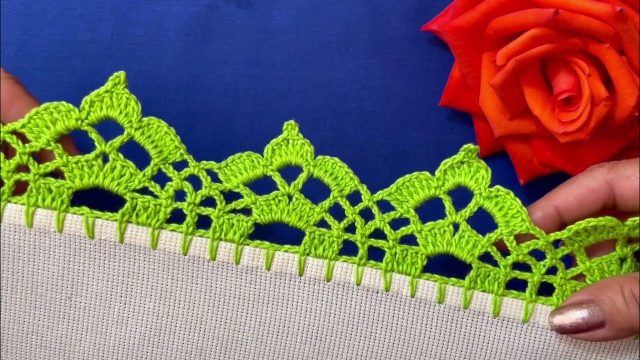 Orillas Para Servilletas De Vuelta Y Vuelta 🌻 Orillas para servilletas de vuelta y vuelta 🍁nueva puntilla 340 - YouTube