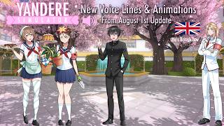 New Voice Lines & Animations From August 1st Update | Yandere Simulator Update (01/08/2026)