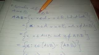 SET OPERATION - SYMMETRIC DIFFERENCE