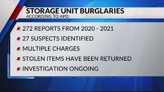 Amarillo Police provide information on string of recent storage unit burglaries