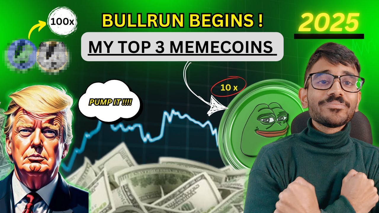 TOP 3 MEME COINS FOR BULL RUN 2025 🔥 | CRYPTO BULL RUN 2025 | - YouTube