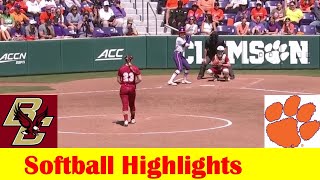 Boston College vs #16 Clemson Softball Game 3 Highlights, March 30 2024