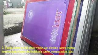 proses cuci screen sablon manual