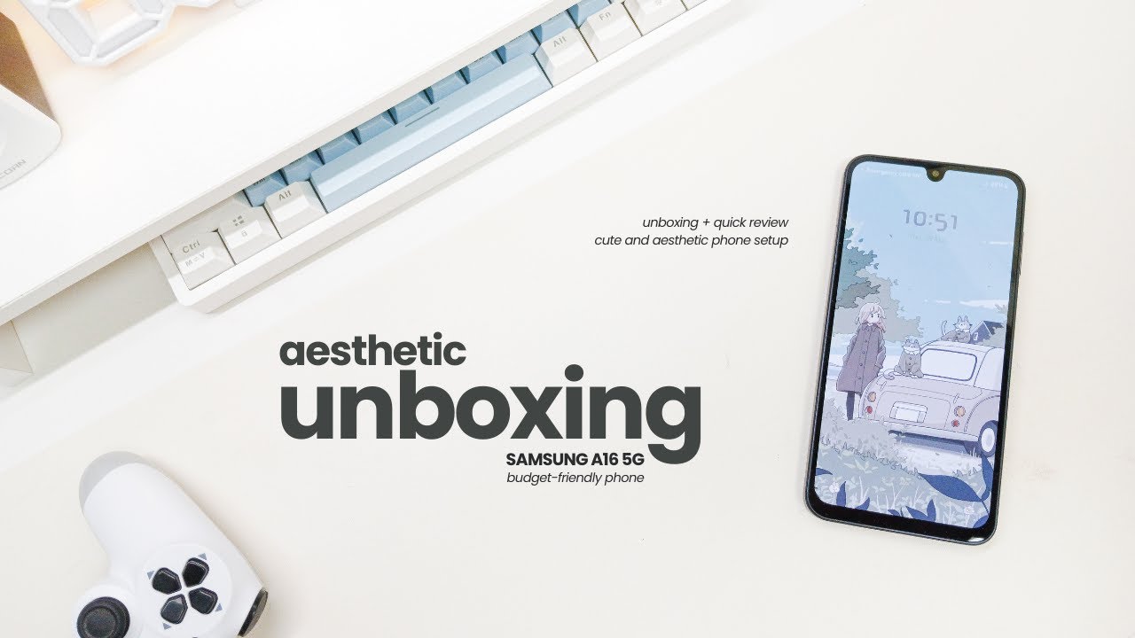 samsung a16 5G unboxing budget phone - samsung one ui 🥞 cute aesthetic android setup + camera test