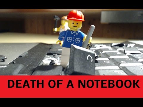 Laptop Destruction by Legos - DEATH OF A NOTEBOOK