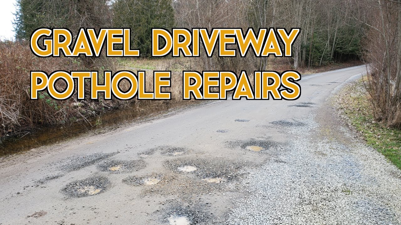 Gravel Driveway Repair Example With Potholes