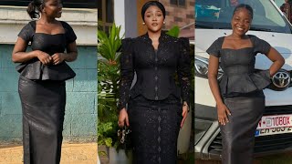 Black Funeral Skirt And Blouse Styles For Ghanaian Ladies