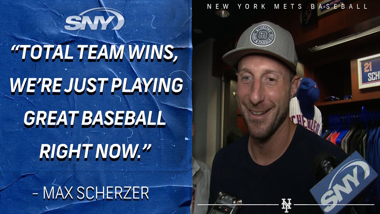 Max Scherzer on 'getting behind baseball', Luis Guillorme defensive play,  'total team wins' 