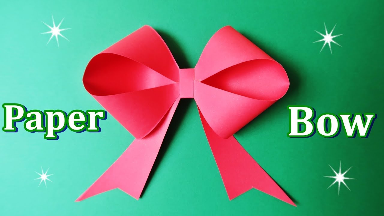 折り紙 リボン ボウ 作り方 立体 おしゃれで簡単 Christmas Decorations Idea Origami Paper Ribbon Bow Easy Tutorial Youtube