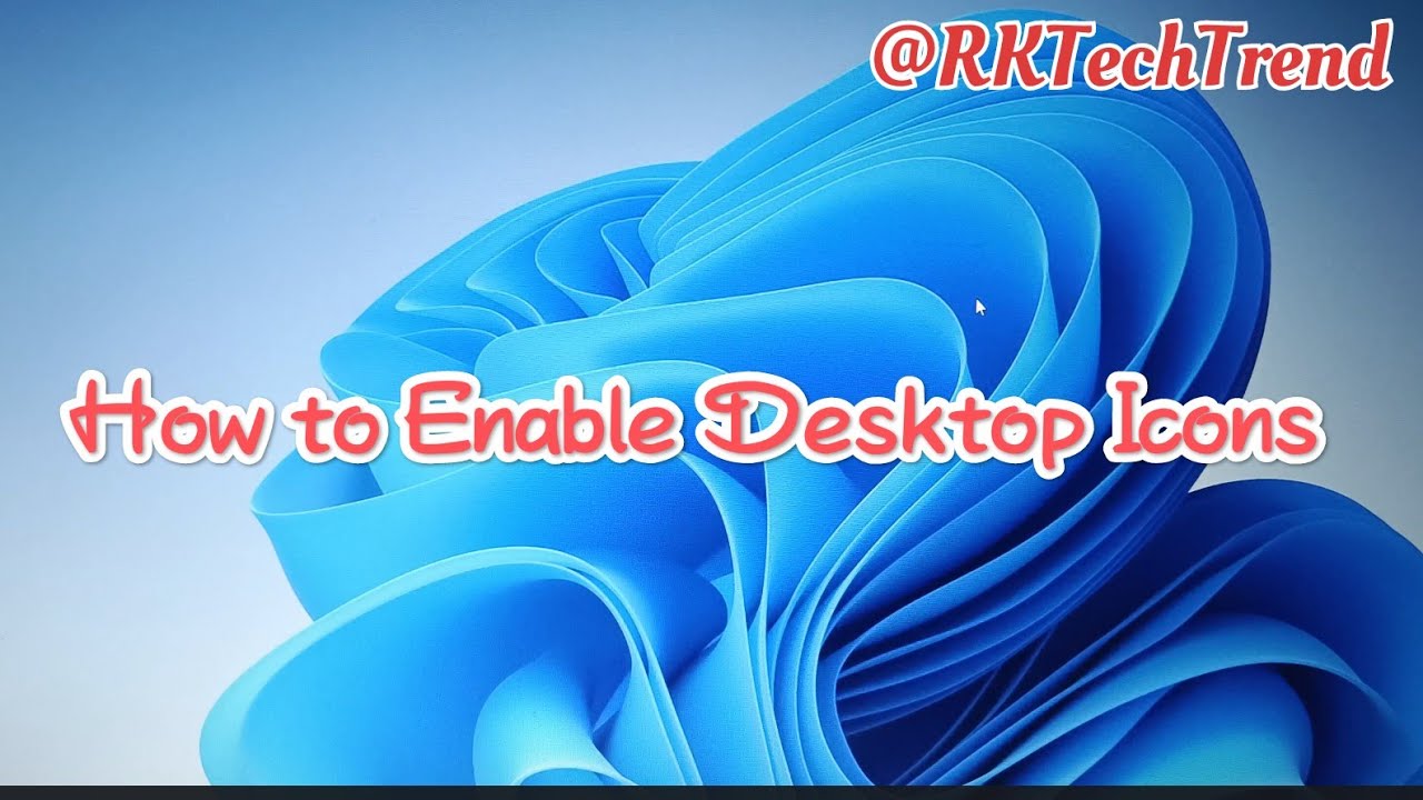 Enable Computer Icon How to enable Desktop Icons #trending #technology #viralvideo #yt # ...