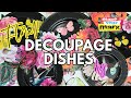 The Easiest Decoupage Dishes