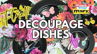 The Easiest Decoupage Dishes
