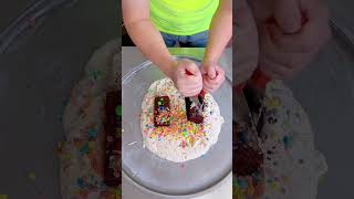 Ice cream challenge chocolate brownie vs cereal ice cream roll ? shorts by Ethan Funny Family
