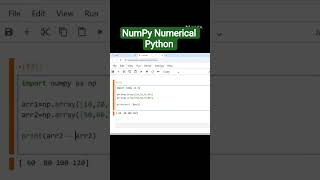 NumPy Numerical Python #numpytutorial #numpypython #numpy #pythonprogramming #pythontutorial #python