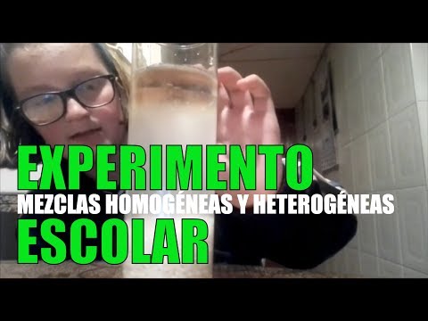 ✅ EXPERIMENTO Escolar - Mezcla heterogénea vs homogéneo