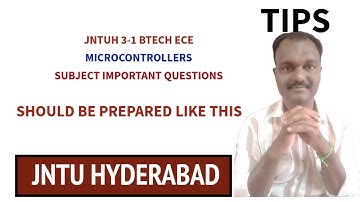 JNTUH 3-1 BTECH ECE MICROCONTROLLERS SUBJECT IMPORTANT QUESTIONS #jntuh