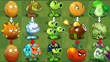 PvZ2 Discovery - Every Type Plants Evolution NOOB - PRO - HACKER Version