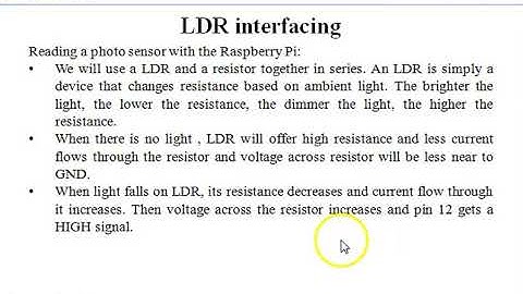 Interfacing LDR with Raspberry Pi