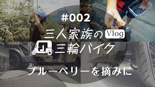 【 家族のVlog #002】APtrikes125 に乗って、近所の農園でブルーベリー摘みに