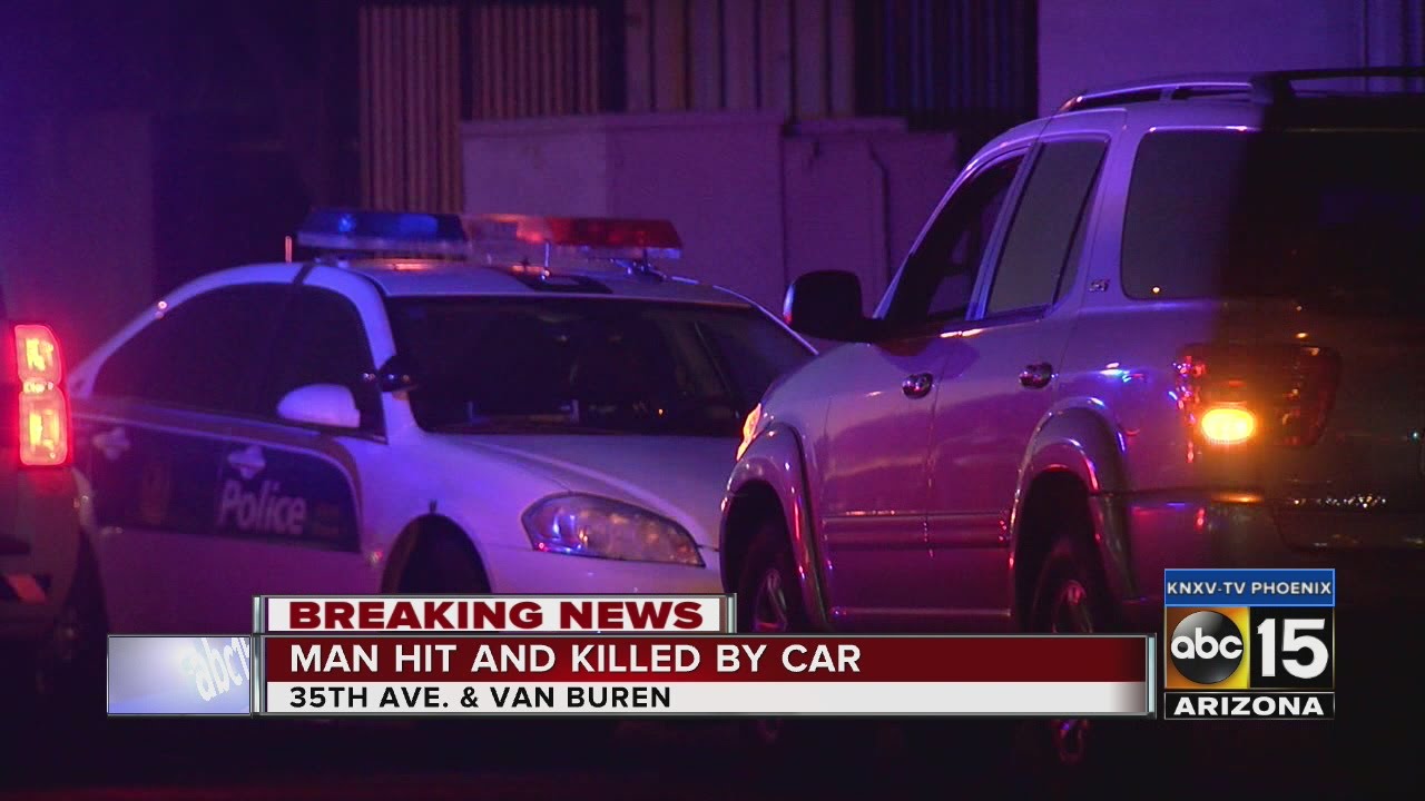 1 man dead after being struck by car in Phoenix - YouTube