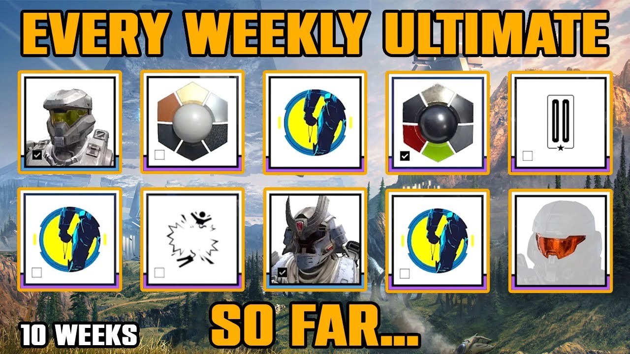 EVERY WEEKLY ULTIMATE REWARD SO FAR HALO INFINITE 10 WEEKS YouTube