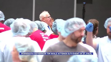 Minnesota Governor Tim Walz attends 9/11 event in St. Paul