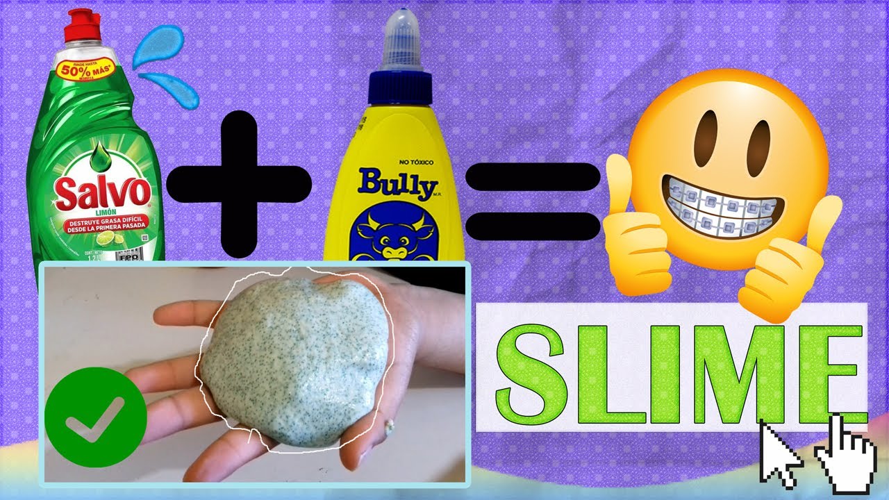 Slime con pegamento Bully y Salvo (Sin borax) // como hacer SLIME - YouTube