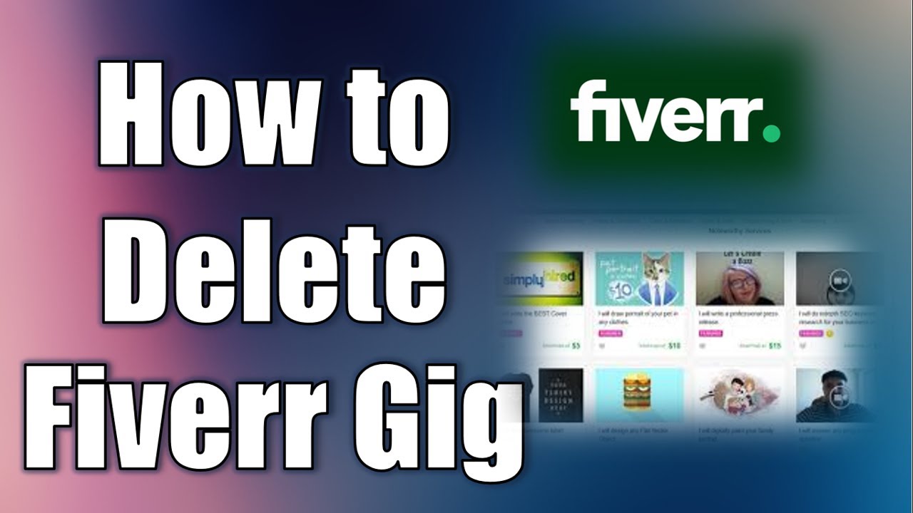 How to delete Fiverr Gig
