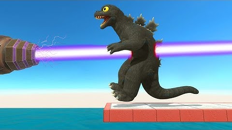 Laser Cannon Blasts Kaiju Monsters Straight Into Lava - Animal Revolt Battle Simulator