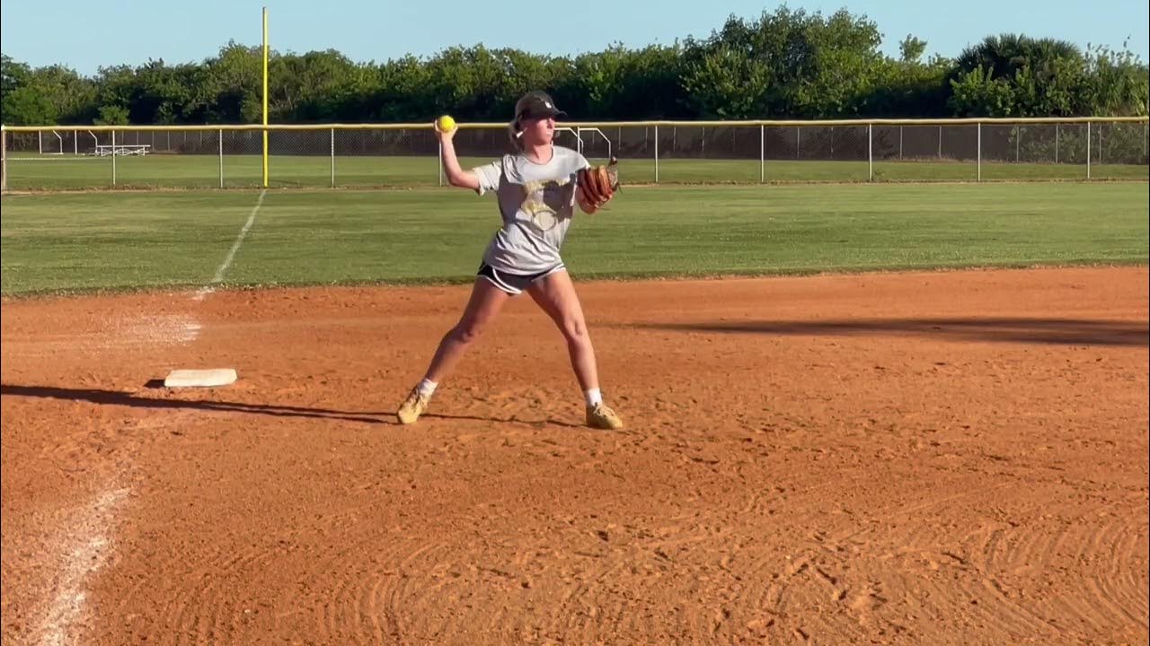 Baylea Holland softball exit velocity and overhand throw speeds with