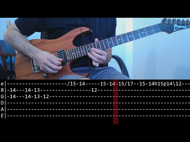 Metallica - Nothing Else Matters solo (slow + Play along Tab) class=