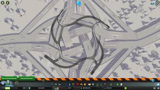 Cities: Skylines 4-Way Highway & Train Intersection
