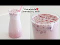 HOMEMADE FRESH STRAWBERRY MILK | 3 INGREDIENT ONLY!