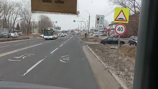 картинка: вид из кабины водителя автобуса по маршруту 11 яхт клуб автостанция старая коломна