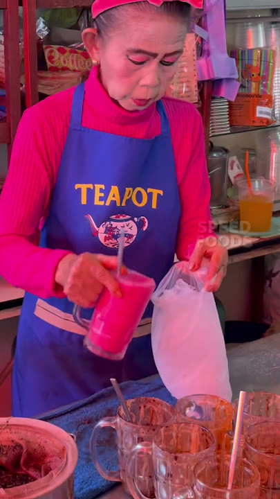 Big Bag Pink Drink with Milk - Thai street food
