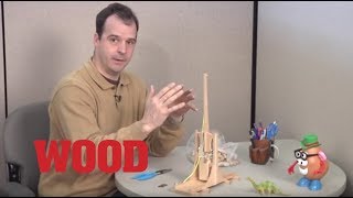 Toy Trebuchet - WOOD magazine Build a toy trebuchet (a medieval weapon similar to a catapult) and watch the joyful faces as it launches its peanut payload across