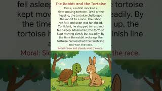 The rabbit and the tortoise story l story in English l moral short story English l animals story l
