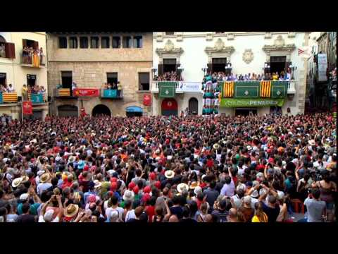 Castellers de Vilafranca - " 4 de 9 " (sense folre)  ( Sant Fèlix 2013 ) 30-8-2013