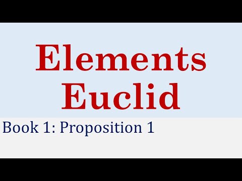 Elements Euclid Book 1 Proposition 1: Construct an equilateral triangle