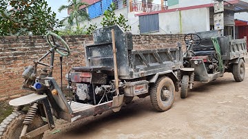 CÔNG NÔNG CHỞ CÁT NGÕ NHỎ quá giỏi || máy xúc múc cát || ô tô tải chở cát || sand truck dump truck