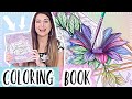 ARTIST vs ADULT COLORING BOOK! Let&#39;s watercolor paint flowers 🌸