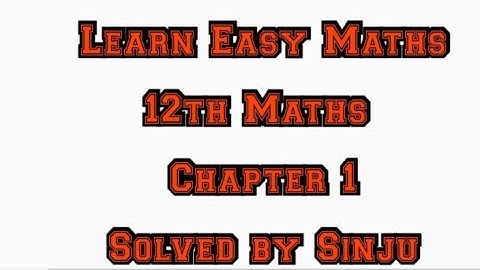 12th Maths Chapter 1 Exercise 1.4 Problem 2 Samacheer State board Tamil English medium