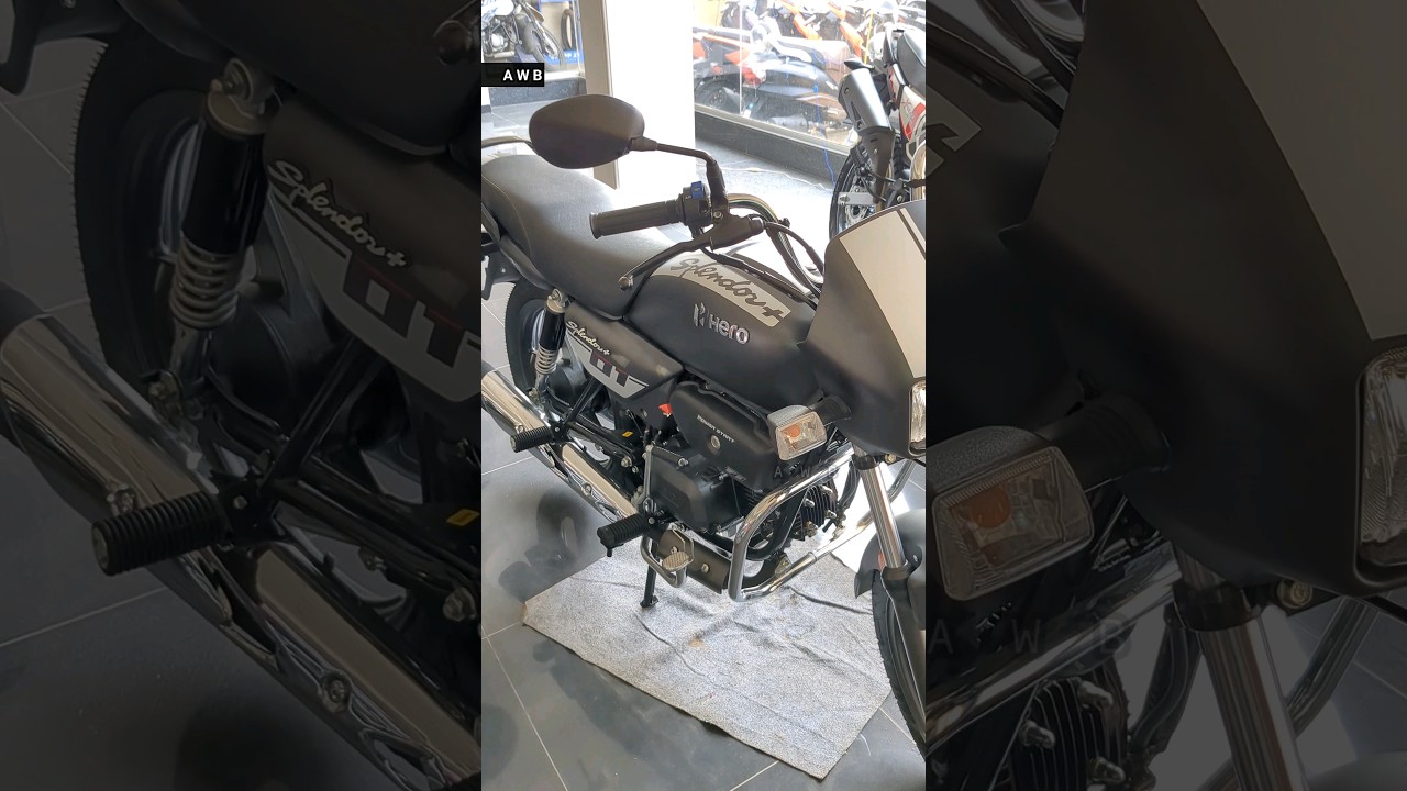Hero Splendor Plus Sports in Matte GREY color 🔥👌ex showroom ₹78,250/-*